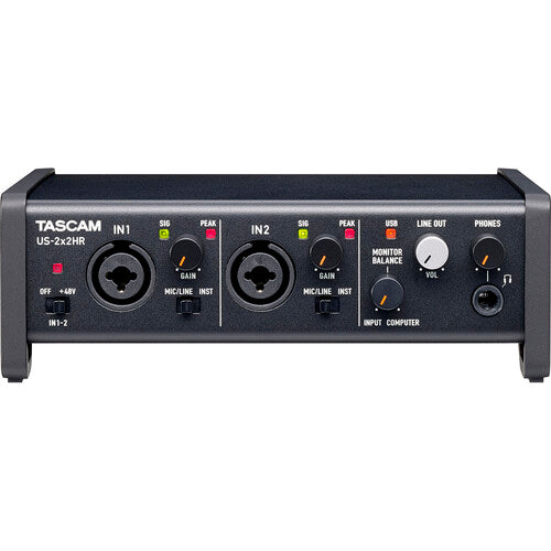 Tascam US-2x2HR Desktop 2x2 USB Type-C Audio/MIDI Interface