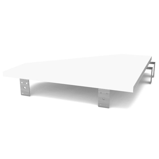 Glorious MODULAR-SIDE-ADAPT Modular Side Rack Adapter For Workstation to a Workbench (White)