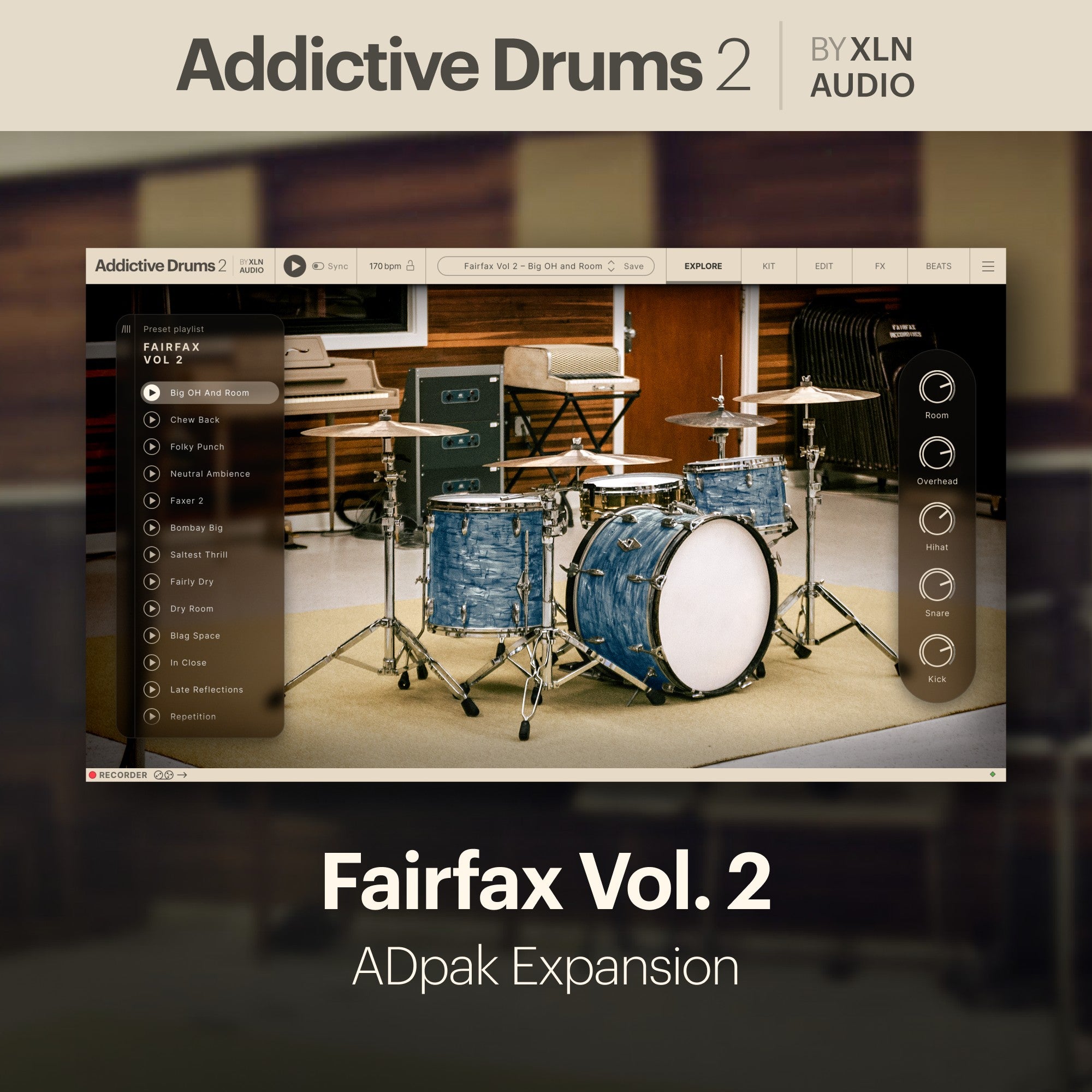 Addictive Drums 2: Fairfax Vol. 2 ADpak – Blackout Audio