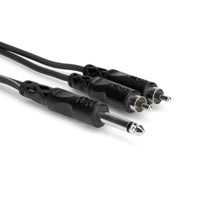 Hosa CYR-101 Y Cable (1/4 in TS to Dual RCA, 1 m)