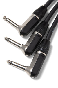 Digiflex HGG-PEDAL-PACK Three Pack 1 Foot Patch Cables with Right Angle 1/4" Plugs