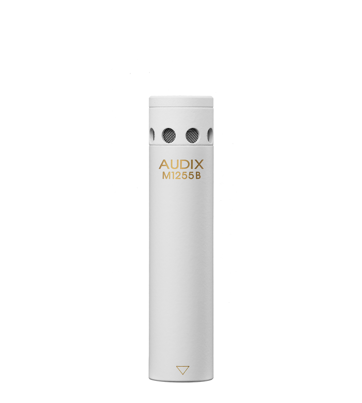Audix M1255BWO Miniature Omnidirectional Condenser Microphone w/ 25' Cable - White