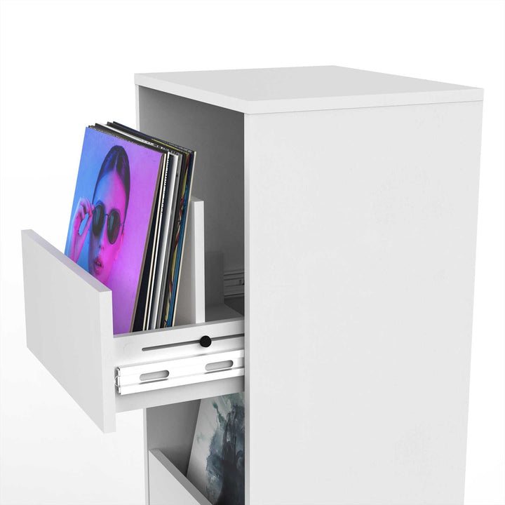 Glorious VINYL VAULT With Drawers (White)