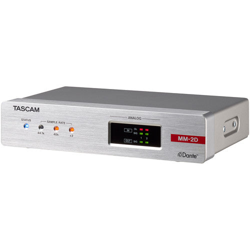 Tascam MM-2D-X 2-Channel Mic/Line Input/Output Dante Converter with Built-In DSP Mixer