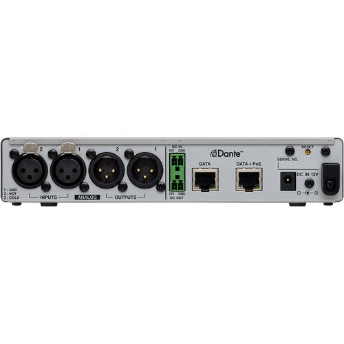 Tascam MM-2D-X 2-Channel Mic/Line Input/Output Dante Converter with Built-In DSP Mixer