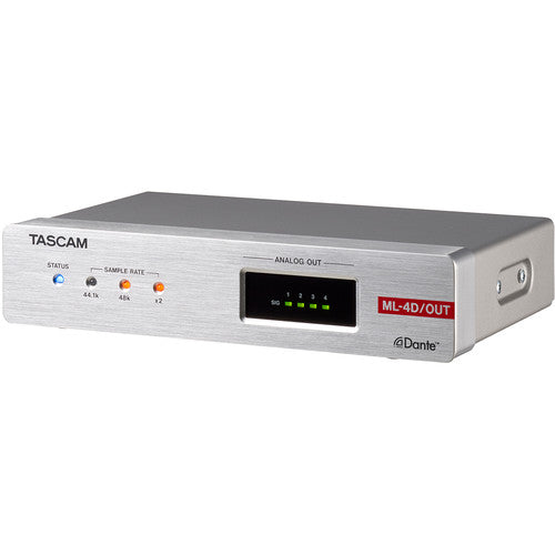 Tascam ML-4D/OUT-X 4-Channel Line-Output Dante Converter with Built-In DSP Mixer