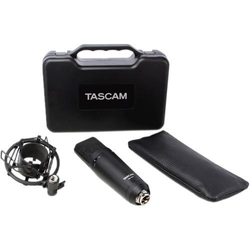 Tascam TM-180 Studio Condenser Microphone With Shockmount Hard Case And Zippered Soft Case