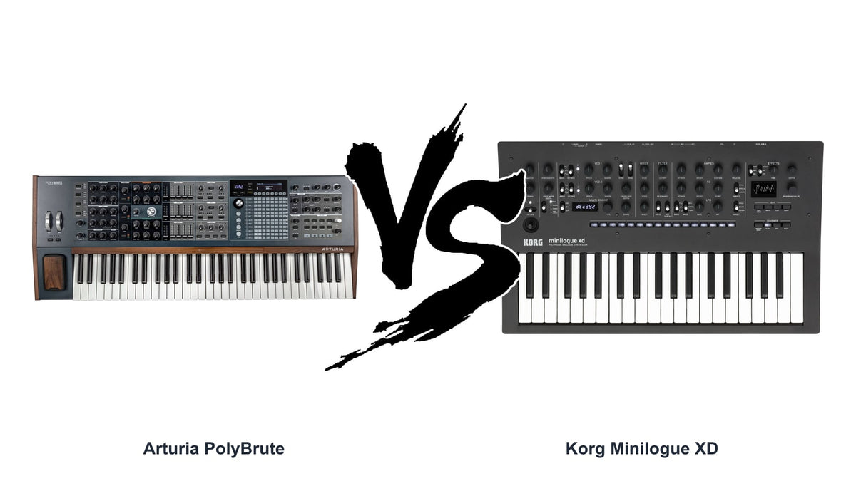 Arturia PolyBrute vs Korg Minilogue XD synthesizers