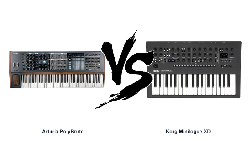 Arturia PolyBrute vs Korg Minilogue XD synthesizers