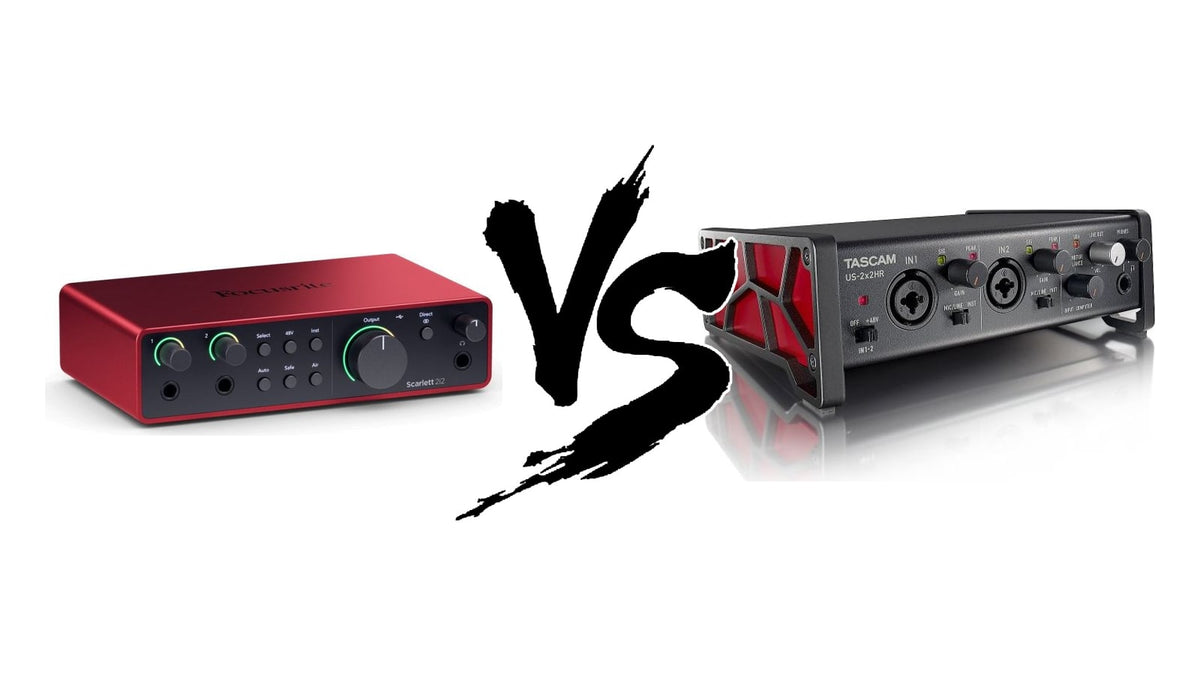 Focusrite Scarlett 2i2 vs TASCAM US-2x2HR Canada 2026