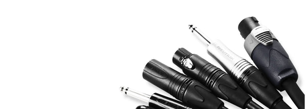 Professional audio cables for studio equipment with clean signal connectors for reliable sound setup