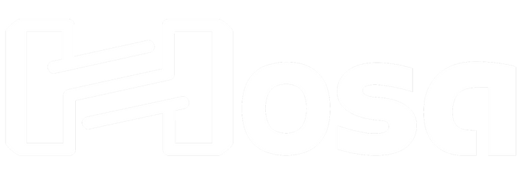 Hosa audio cables logo representing essential cables and adapters for studio and stage connectivity