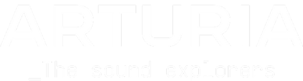 Arturia audio gear logo showcasing creative instruments and controllers to buy Arturia audio gear Toronto