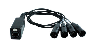 Digiflex Digiflex LDMX5-CAT-OUT DMX Demuxer 5 Pin Output 4x XLR 5 Male to EtherCON