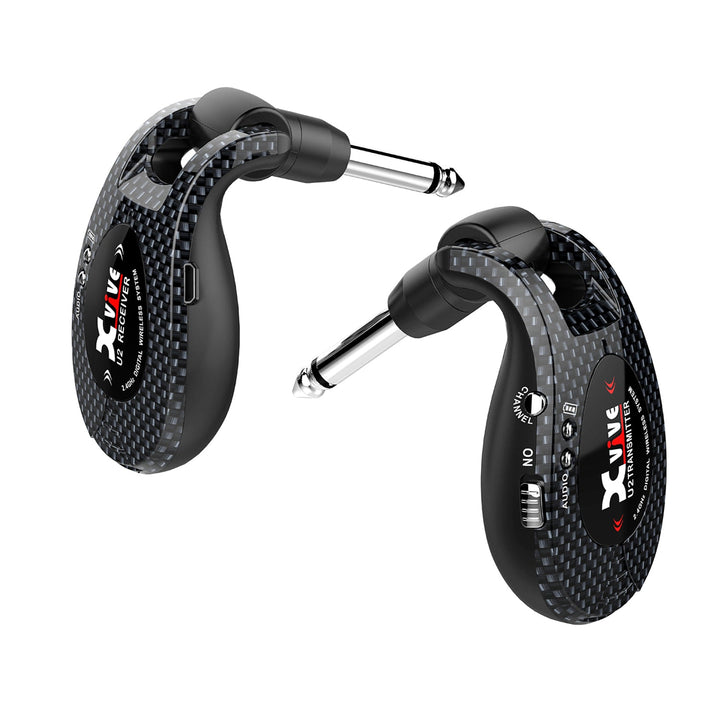 Xvive XVIVE-U2/CARBON Guitar Wireless System with 1/4" transmitter and 1/4" receiver - Microphones