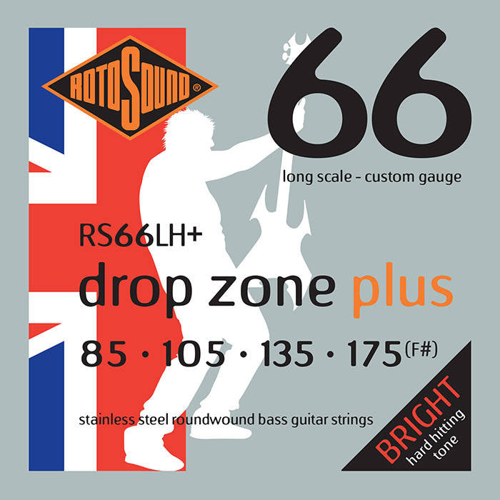 Rotosound Swing Bass 66 RS66LH Stainless Steel 4-String Bass Strings (65-130) - Instrument Accessories