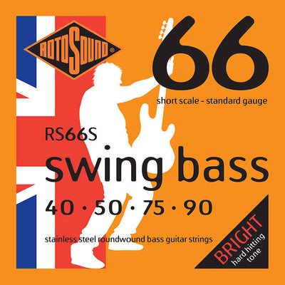 Rotosound Swing Bass 66 RS66S Stainless Steel Non Standard Scale Lengths 4-String Bass Strings (40-90) - Instrument Accessories