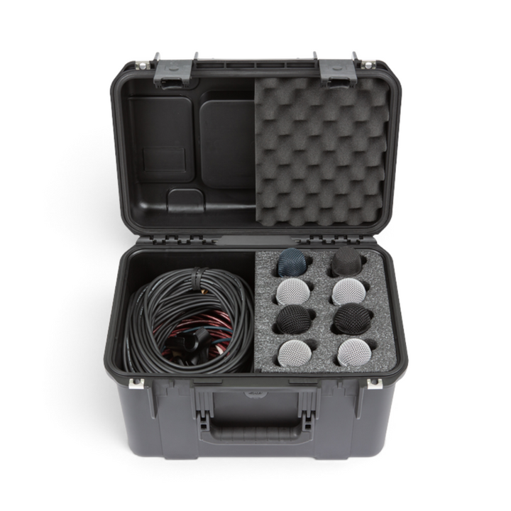 SKB SKB iSeries 1610-8 8-Mic Case (Black, Pre-Cut Foam) - Microphone Cases