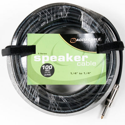 ADJ 12 AWG Speaker Cable with 1/4in to 1/4in - 100ft