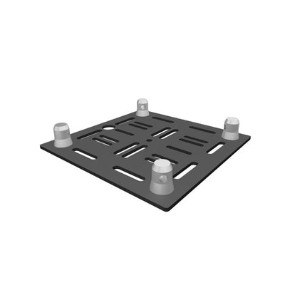 Global Truss F34-GT-MH-BASE-BLK 12 x 12 Aluminum Multi-Hole Base Plate for F34 (Black)
