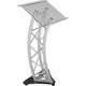 Global Truss GT-LECTERN-PRO Curved Aluminum Lectern with Acrylic Surface
