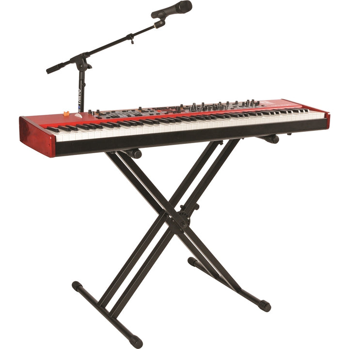 Quik Lok Quik Lok QL746 X-Style Adjustable Single Tier Double-Brace Heavy Duty Keyboard Stand