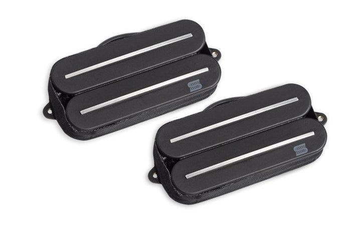 Seymour Duncan Seymour Duncan Wes Hauch Jupiter Rails Humbucker Pickup (Set, 7-String, Black with Steel Rails)