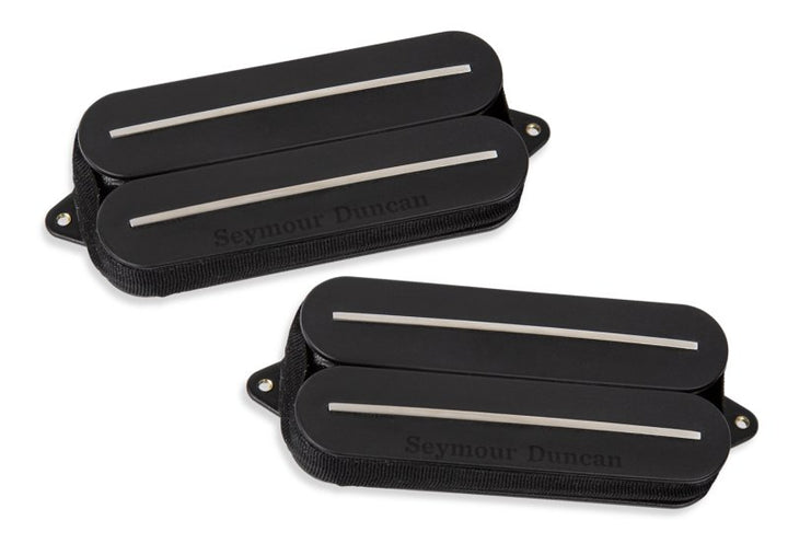 Seymour Duncan Seymour Duncan Hot Rodded Rails Humbucker Pickup Set (7-String, Black with Steel Rails)