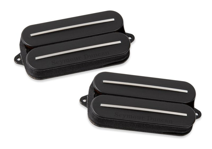 Seymour Duncan Seymour Duncan Hot Rodded Rails Humbucker Pickup Set (6-String, Black with Steel Rails)