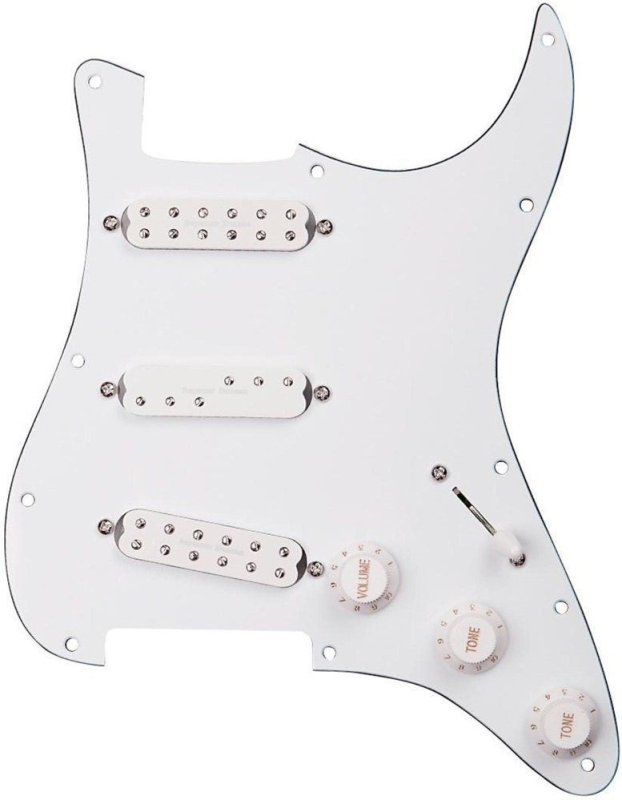 Seymour Duncan Seymour Duncan Everything Axe Loaded Strat Pickguard (White)