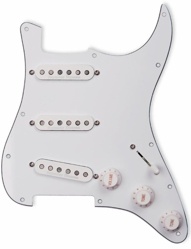 Seymour Duncan Seymour Duncan Classic Loaded Strat Pickguard with Stack Plus Pickups (White)