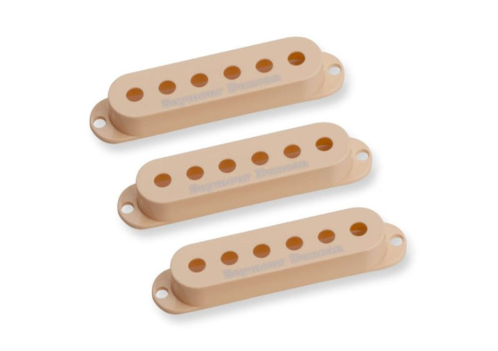 Seymour Duncan Seymour Duncan Strat Pickup Cover Set (Cream, Logo)
