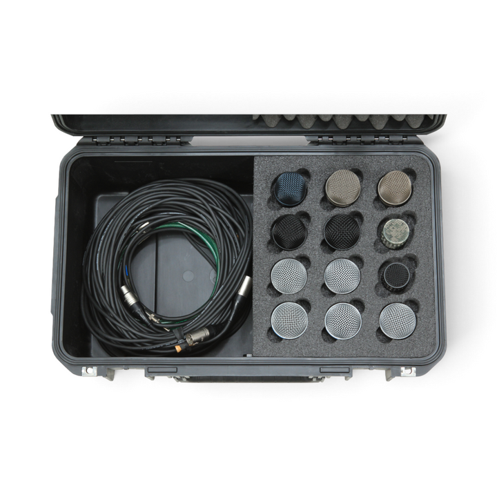 SKB SKB iSeries 2011-12 12-Mic Case (Black, Pre-Cut Foam) - Microphone Cases