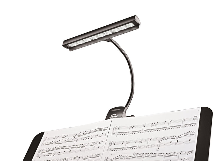 K&M K&M 12249 Black Music Stand Light