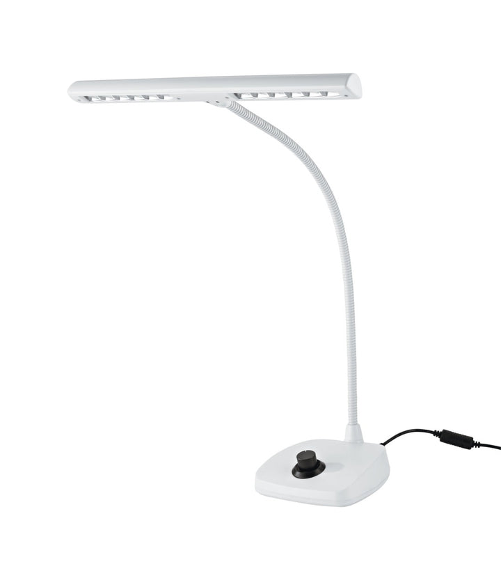 K&M K&M 12298 White Gooseneck Piano Lamp