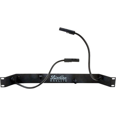 Littlite RL-10D-LED Raklite 1U Rackmount Dual 12in LED Gooseneck Light with Dimmer
