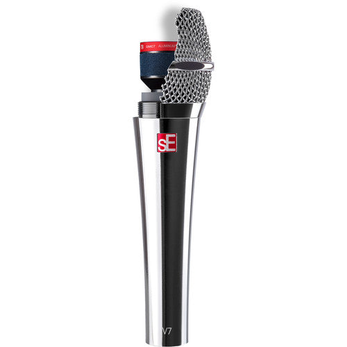 SE Electronics V7/CHROME Studio-grade Handheld Microphone Supercardioid in Chrome – rear view