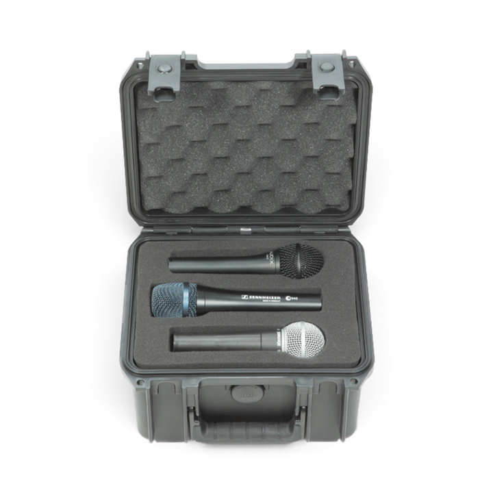SKB SKB iSeries 0907-6 Six Mic Case (Black, Pre-Cut Foam) - Microphone Cases