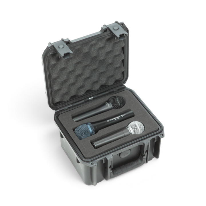 SKB SKB iSeries 0907-6 Six Mic Case (Black, Pre-Cut Foam) - Microphone Cases