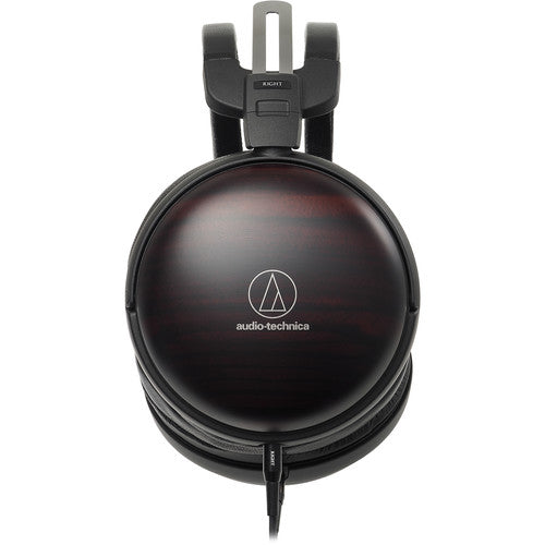 Blackout Audio ATH-AWKT Audiophile Closed-Back Dynamic Wooden Headphones - Striped Ebony