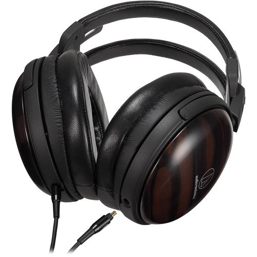 Blackout Audio ATH-AWKT Audiophile Closed-Back Dynamic Wooden Headphones - Striped Ebony