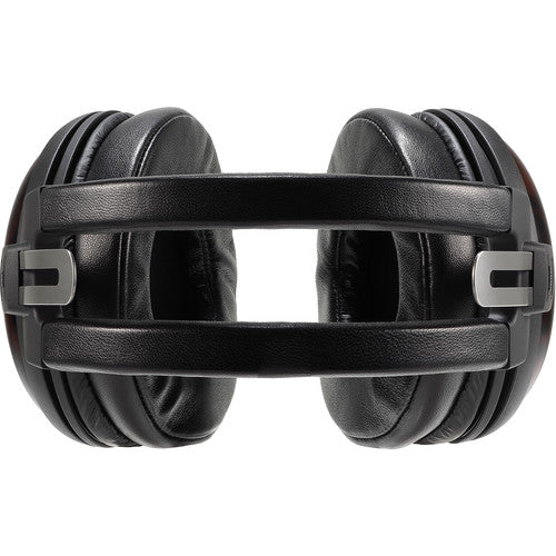 Blackout Audio ATH-AWKT Audiophile Closed-Back Dynamic Wooden Headphones - Striped Ebony