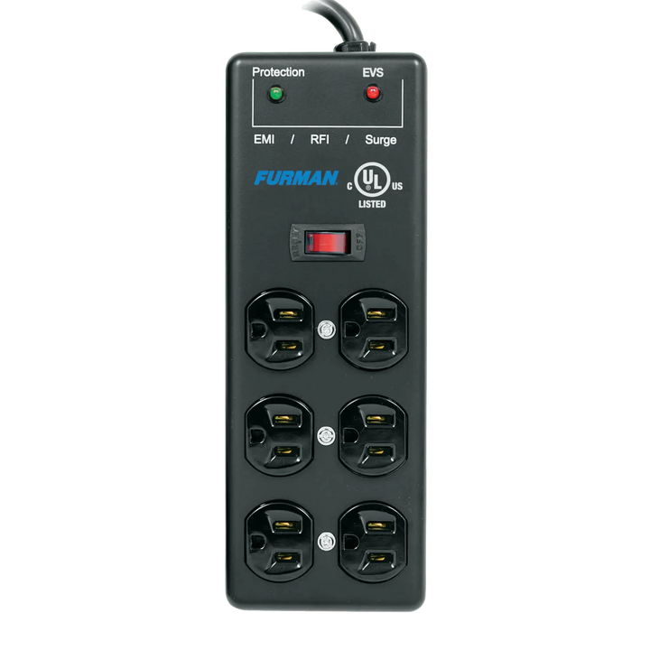 Furman Pro Plugs SS-6B-PRO 6-Outlet Power Conditioner with EVS Voltage Protection & EMI/RFI Filtration