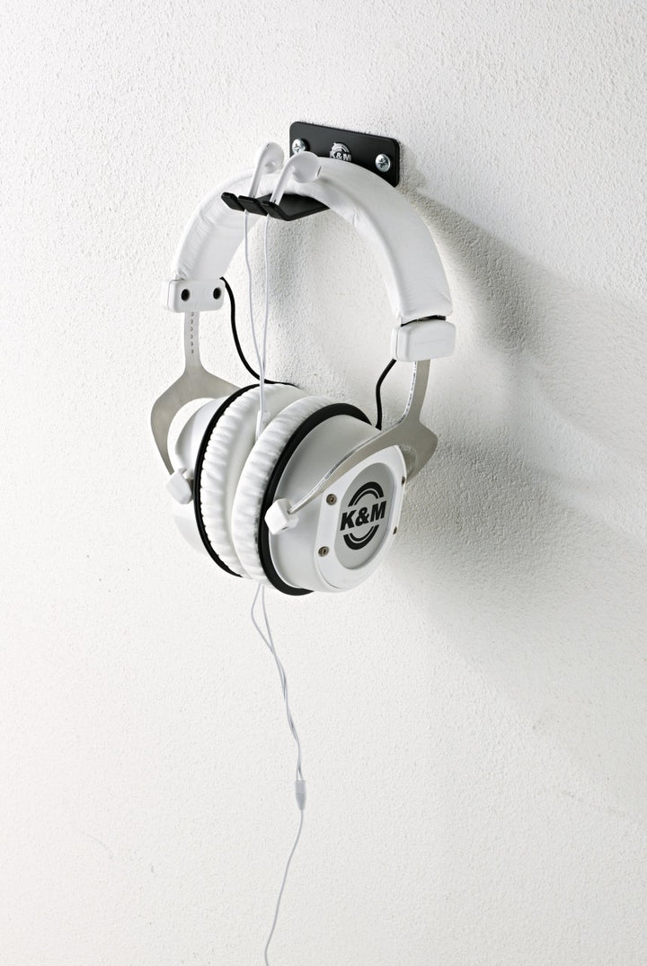 K&M K&M 16311-BLACK Headphone Wall Mount