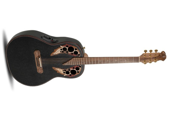 Ovation Adamas 1687GT Deep Non-Cutaway Acoustic-Electric Guitar (Black)