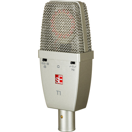 SE Electronics T1 Large Diaphragm Mic Cardioid Pattern w/Titanium Capsule – three-quarter right view