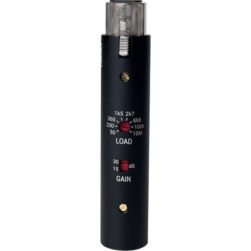 SE Electronics DM2BLACK Dynamite Active In-line Microphone Preamp with Selectable Gain and Impedance in Black – rear view