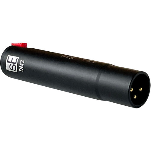 SE Electronics DM3BLACK Dynamite Active DI with Pad and Ground Lift in Black – three-quarter right view