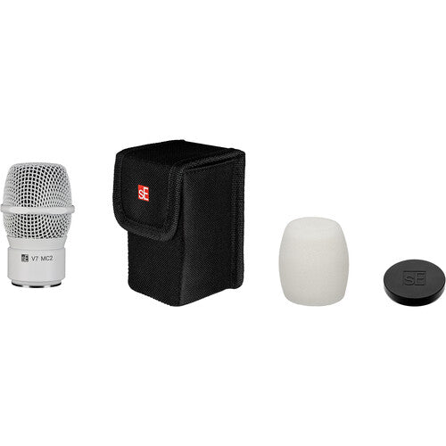 SE Electronics V7MC2WHMP3 V7 Mic Capsule for Sennheiser Wireless in White w/Pouch – rear view