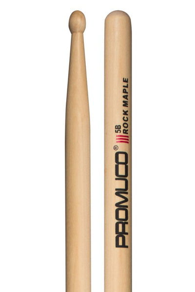 Promuco Percussion Rock Maple Wood Tip Drumsticks (5B)